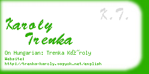 karoly trenka business card